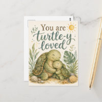 Tarjeta postal de tortuga linda te quieren