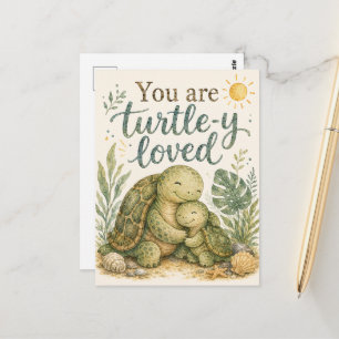 Tarjeta postal de tortuga linda te quieren