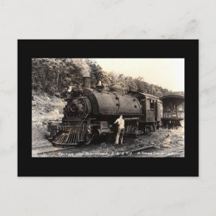 Tarjeta postal de tren de vapor de vintage