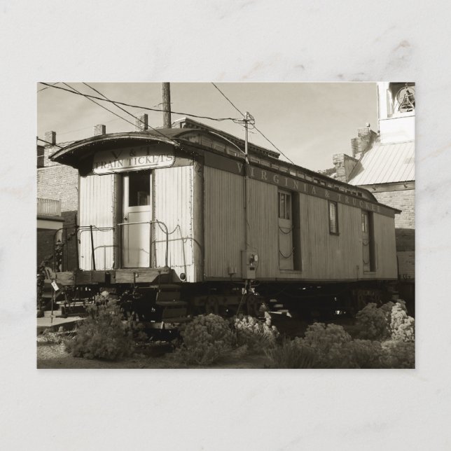 Tarjeta postal de tren y tren (Anverso)