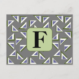 Tarjeta postal de triángulos personalizados