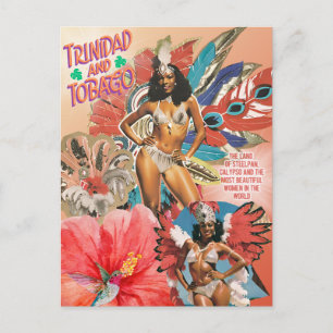 Tarjeta postal de Trinidad y Tobago Arte icónico d