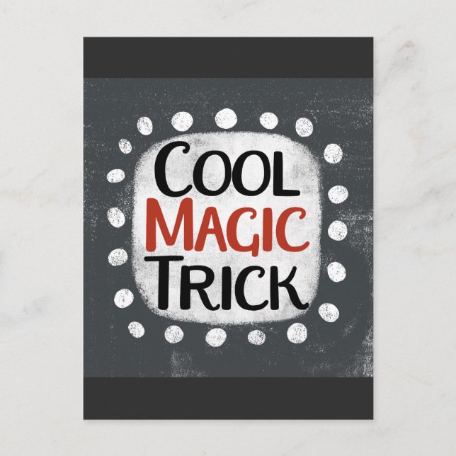 Tarjeta postal de truco de magia genial (Anverso)