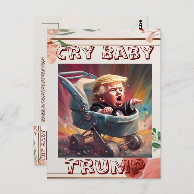 Tarjeta Postal de Trump Llorica (Anverso / Reverso)
