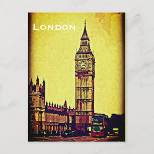 Tarjeta postal de turismo de viajes de Londres