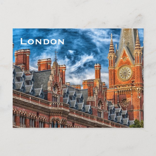 Tarjeta postal de turismo de viajes de Londres (Anverso)