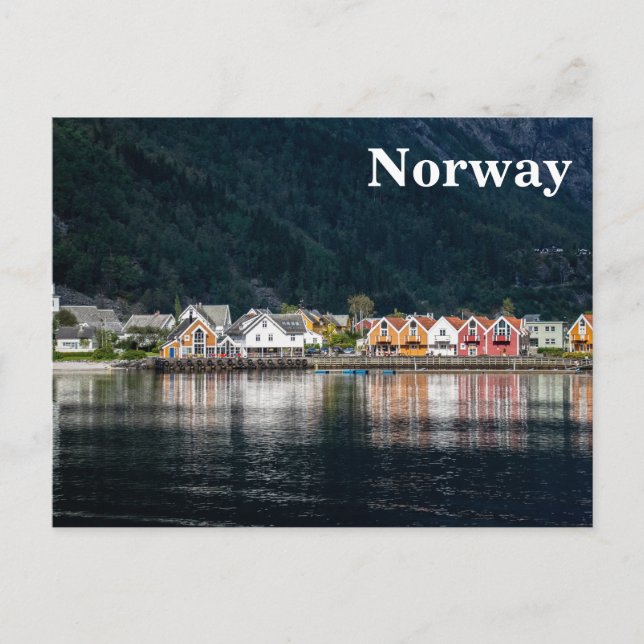 Tarjeta postal de turismo de viajes de Noruega (Anverso)