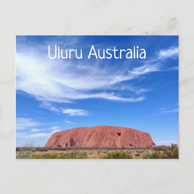 Tarjeta postal de Uluru Australia (Anverso)
