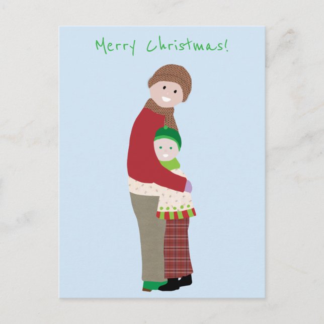 Tarjeta postal de un abrazo de Navidad (Anverso)