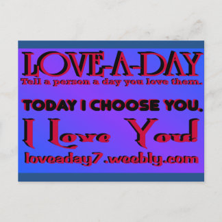 Tarjeta postal de un día de amor