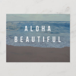 Tarjeta postal de un día de playa precioso Aloha