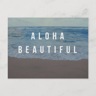Tarjeta postal de un día de playa precioso Aloha