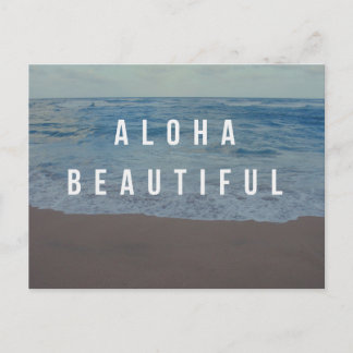 Tarjeta postal de un día de playa precioso Aloha