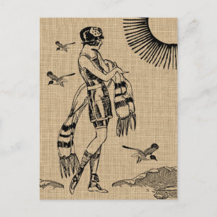 Tarjeta postal de un día en la playa