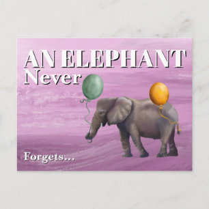 Tarjeta postal de Un elefante nunca olvida