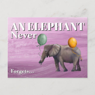 Tarjeta postal de Un elefante nunca olvida