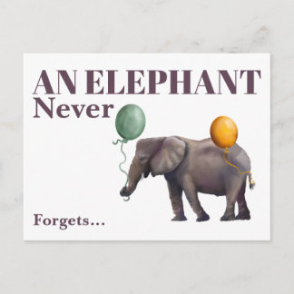 Tarjeta postal de Un elefante nunca olvida