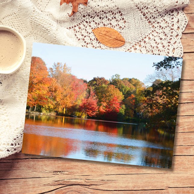 Tarjeta postal de un estanque de otoño en Nueva In (Subido por el creador)
