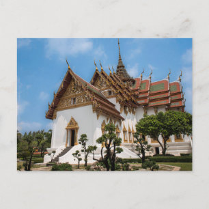 Tarjeta postal de un templo escénico en Tailandia