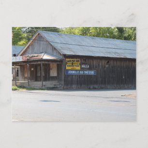 Tarjeta postal de una antigua tienda abandonada