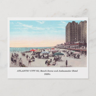 Tarjeta postal de una escena de Atlantic City NJ e