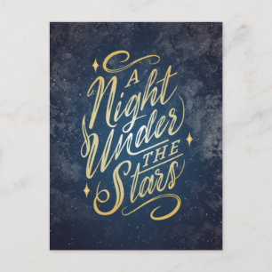 Tarjeta postal de una noche bajo las estrellas