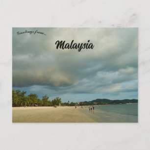 Tarjeta postal de una playa en Malasia