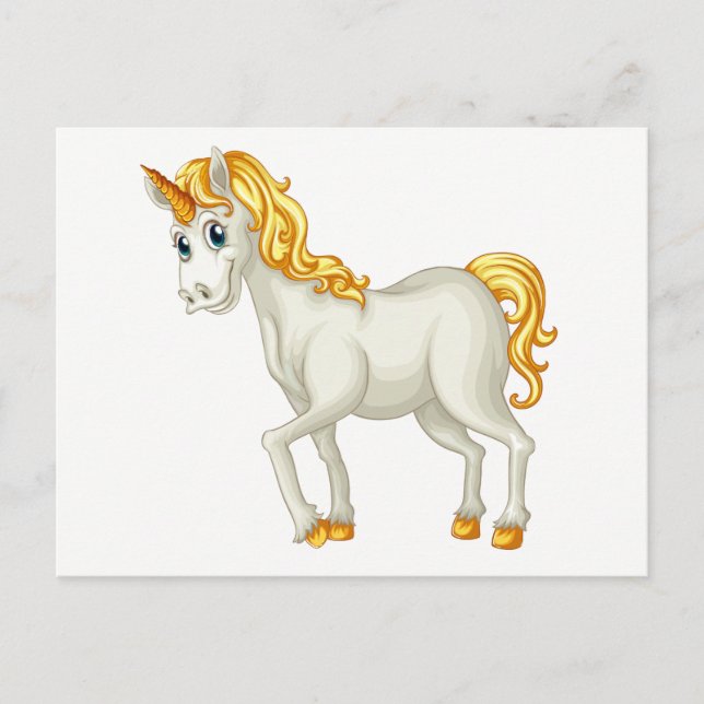 Tarjeta postal de unicornio (Anverso)