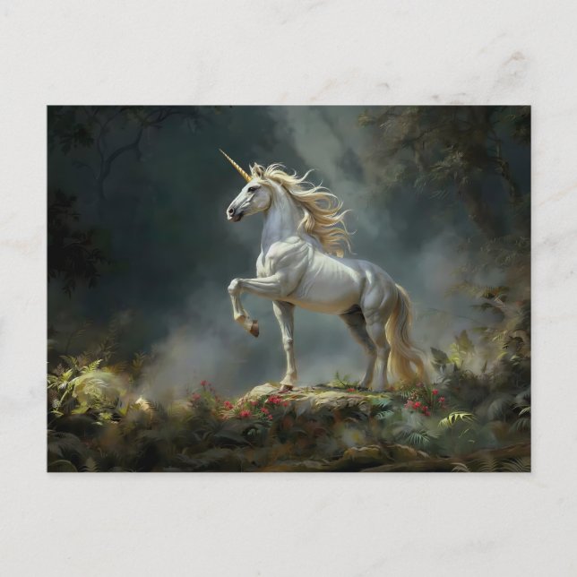 tarjeta postal de unicornio hermoso (Anverso)