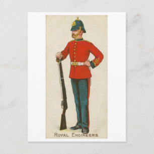 Tarjeta postal de uniforme militar de época