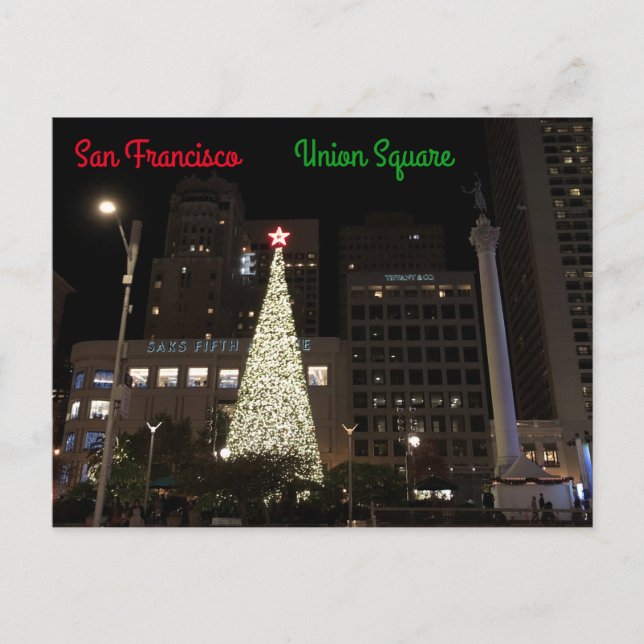 Tarjeta postal de Union Square de San Francisco #6 (Anverso)