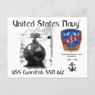 TARJETA POSTAL DE USS GUARDFISH SSN-612