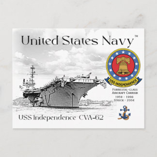 Tarjeta postal de USS INDEPENDENCE CVA-62