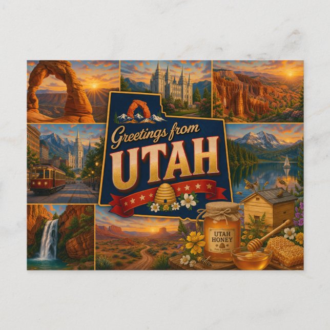 Tarjeta postal de Utah (Anverso)