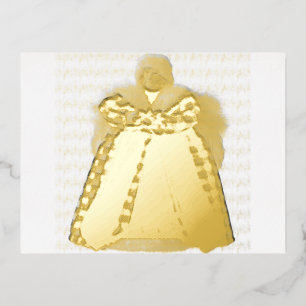 Tarjeta postal de vacaciones Angel 6 Relieve metal