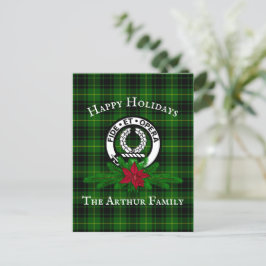 Tarjeta postal de vacaciones Clan Arthur Escudo Ba
