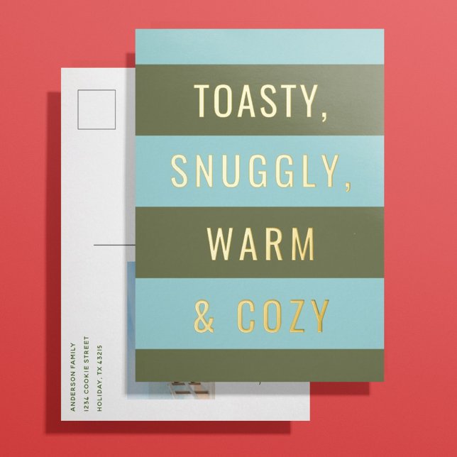 Tarjeta postal de vacaciones con lámina dorada War (Subido por el creador)