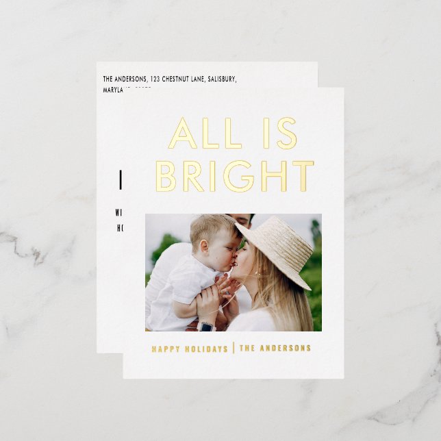 tarjeta postal de vacaciones con lámina moderna y  (Anverso/Reverso)