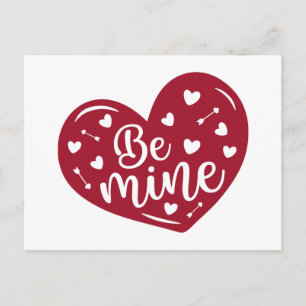 Tarjeta postal de vacaciones de amor Be mine Heart