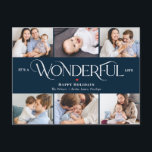 Tarjeta postal de vacaciones de color EDITABLE<br><div class="desc">Celebre la temporada con esta moderna y elegante postal de vacaciones de Berry Berry Sweet. También disponible en tarjetas planas y dobladas. Archivo digital impreso disponible en berryberrysweet.com</div>