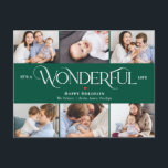 Tarjeta postal de vacaciones de color EDITABLE<br><div class="desc">Celebre la temporada con esta moderna y elegante postal de vacaciones de Berry Berry Sweet. También disponible en tarjetas planas y dobladas. Archivo digital impreso disponible en berryberrysweet.com</div>