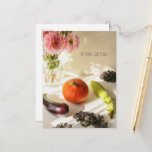 Tarjeta postal de vacaciones de cosecha de otoño S