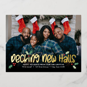 Tarjeta postal de vacaciones de Decking FOIL Acaba