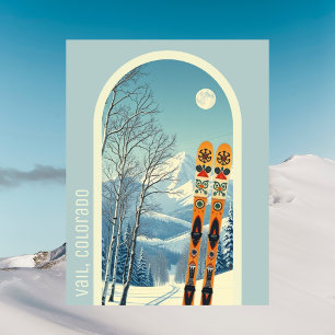 Tarjeta postal de vacaciones de esquí en Vail, Col