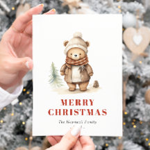 Tarjeta postal de vacaciones de Feliz Navidad con