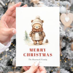 Tarjeta postal de vacaciones de Feliz Navidad con 