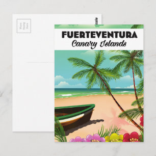 Tarjeta postal de vacaciones de Fuerteventura Isla