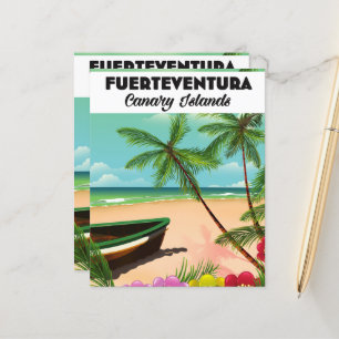 Tarjeta postal de vacaciones de Fuerteventura Isla