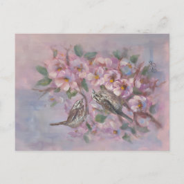 Tarjeta postal de vacaciones de Gorrión Cantarín