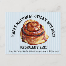 Tarjeta postal de vacaciones de Happy Sticky Bun